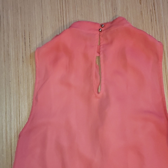Parker coral ruffled sleeveless top - Picture 4 of 5
